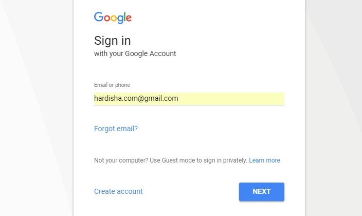 Google Sign in Image
