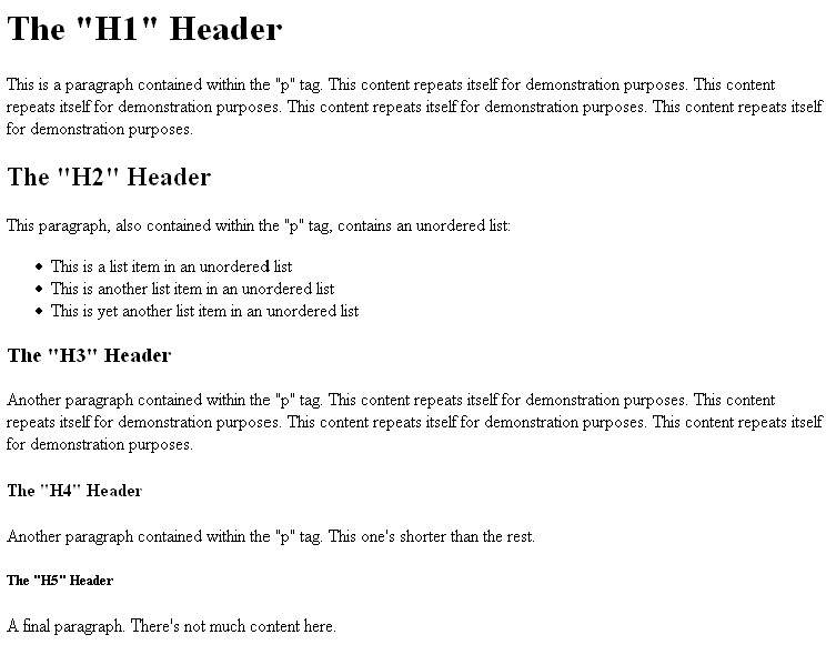 HTML Header Image