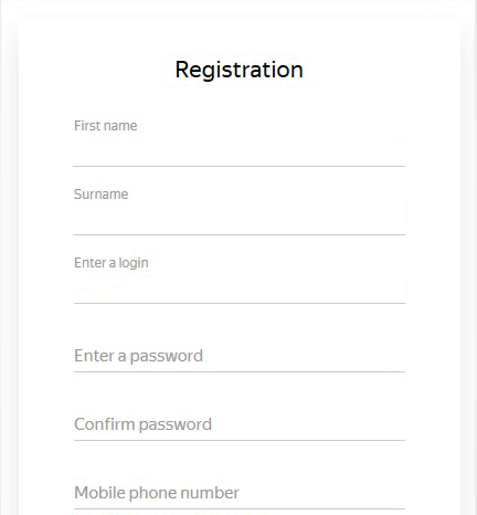 Yandex Register