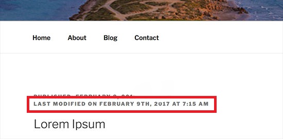 How to Display Last Updated Date On Your Posts In WordPress